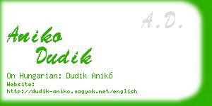 aniko dudik business card